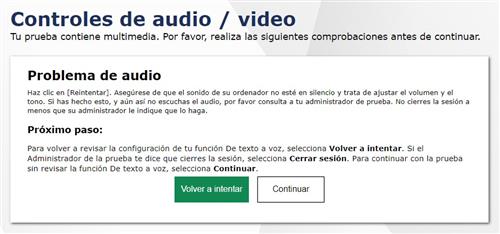 Problema de audio